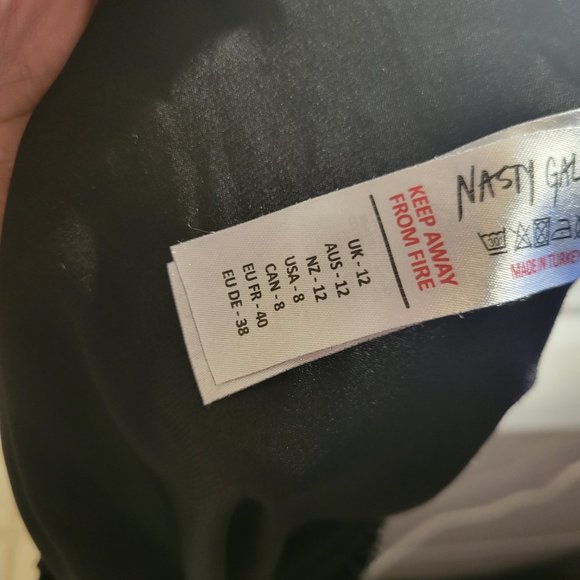 Nasty Gal Loungesleep pant Women's 8 Black Pleated Elastic Waistband High Rise - Picture 6 of 7